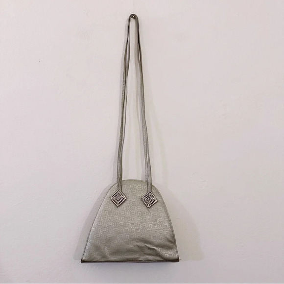 Vintage Silver Crossbody Swirl Hardware Purse Handbag Inge Christopher - Picture 4 of 7
